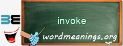 WordMeaning blackboard for invoke